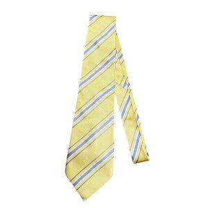 Donald J Trump Signature Collection Tie Mens 100% Silk Yellow Diagonal Striped
